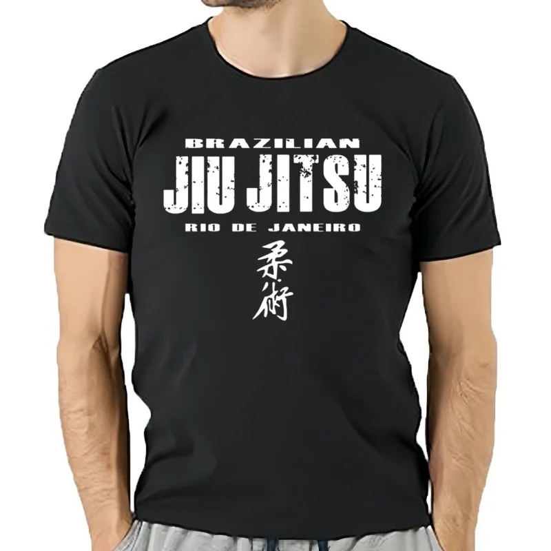 Camiseta brasileña Jiu Jitsu Rio De Janeiro, ropa deportiva para hombre, camiseta BJJ, camisetas de marca para hombre