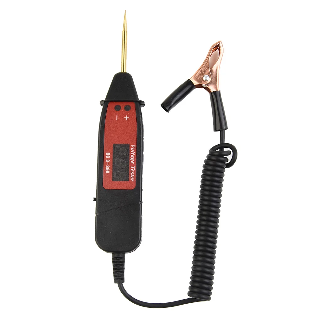 

Light Voltage Test Pen 1.65m Measuring tool 5-36V Digital Electric Detector Tester Protective Safety Practical