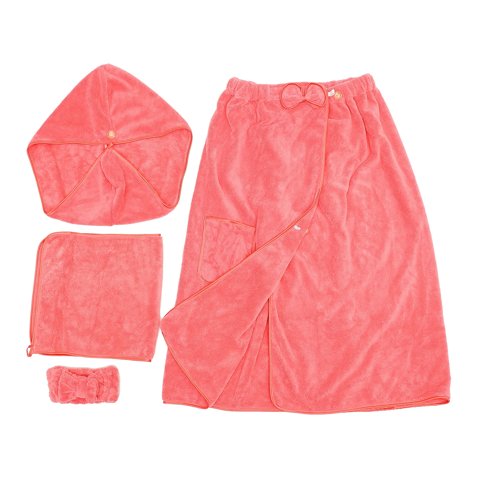 

1 set 1 Set Bath Set For Women Spa Wrap Towel Hair Towel Headband Shower Hat Body Wrap Salon Home Use Fast Drying Comfortable