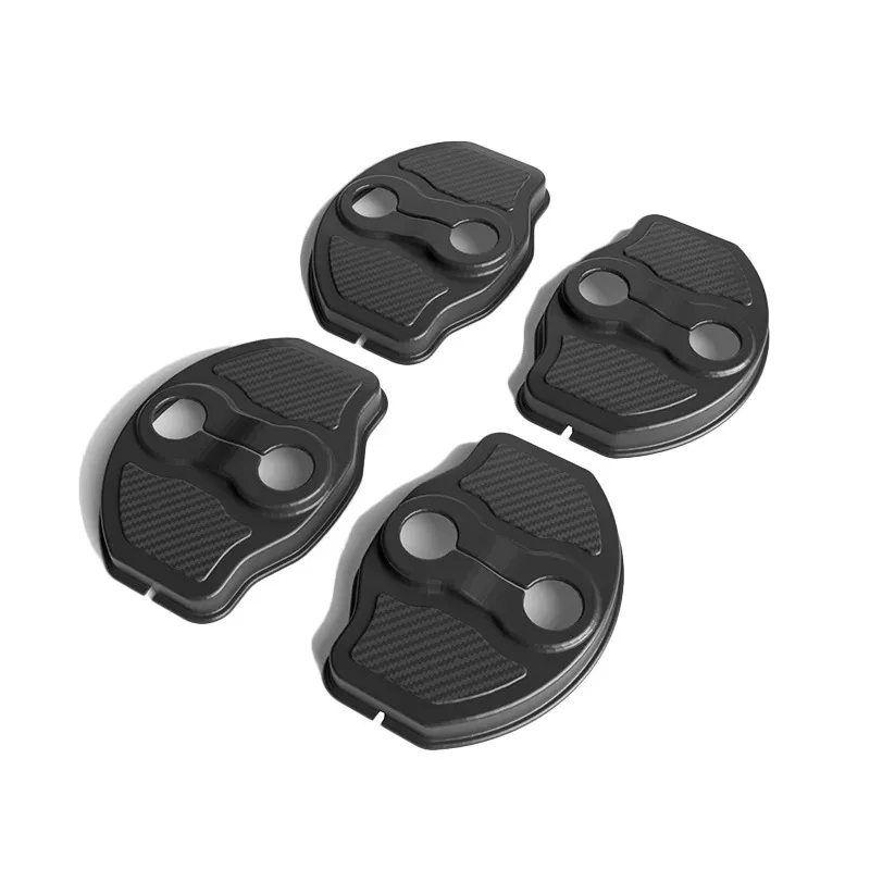 4pcs Car Door Mute Damping Cushion Silicone Door Lock Buckle Cover for Tesla Model Y Model 3 2017-2023 / MODEL3 2024