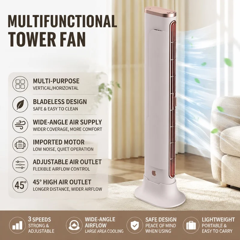 New Hot-Selling Household Small Fan Office Desktop Fan Vertical And Horizontal Dual-Purpose Fan USB Leafless Fan