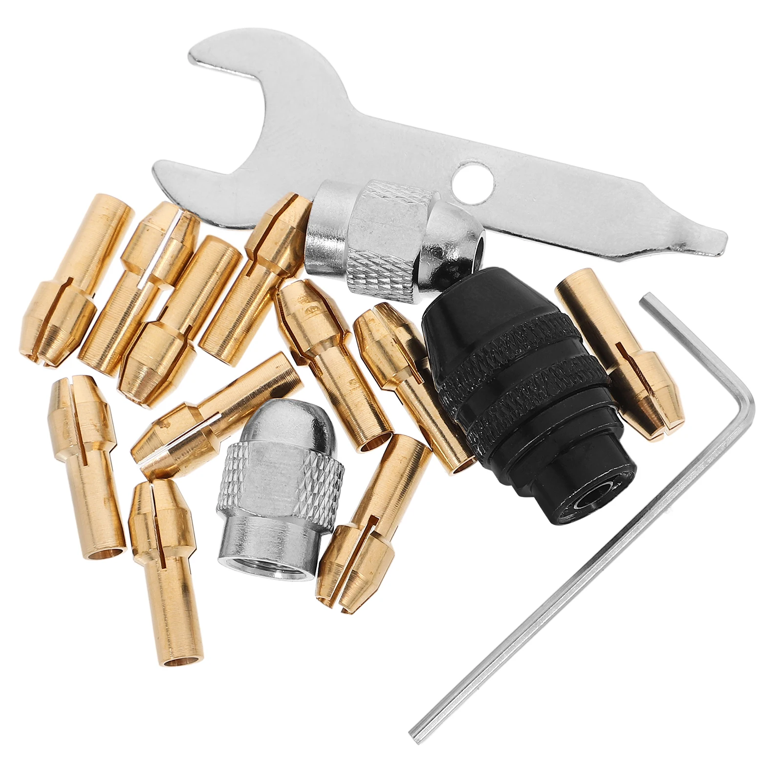 

1 set 1 Set 6-Piece Rotary Tool Collet Chuck Kit Copper Clamping Adapter For Electric Grinder Die Grinder Mini Drill Grinding