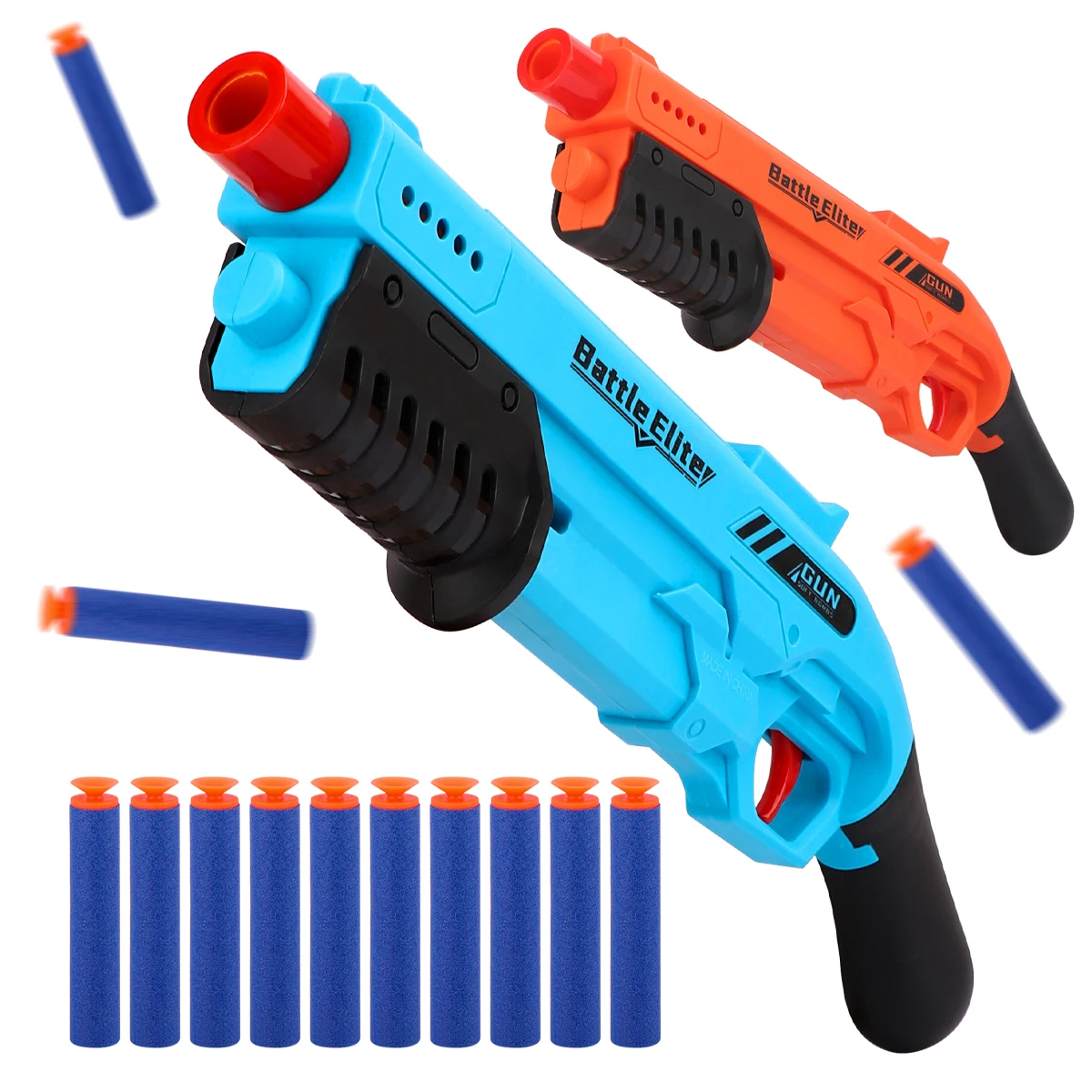 新しい屋外子供用ソフトバレットブラスターマニュアルフォームダーツランチャーバトルおもちゃの銃安全な弾薬付き子供用マルチカラーオプション