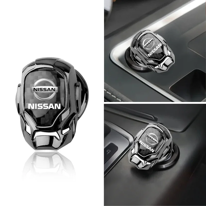 1pcs Car ONE-CLICK Start Buttons Protective Cover Decoration For Nissan Nismo Almera Tiida Juke Teana Qashqai 350Z 370Z GTR