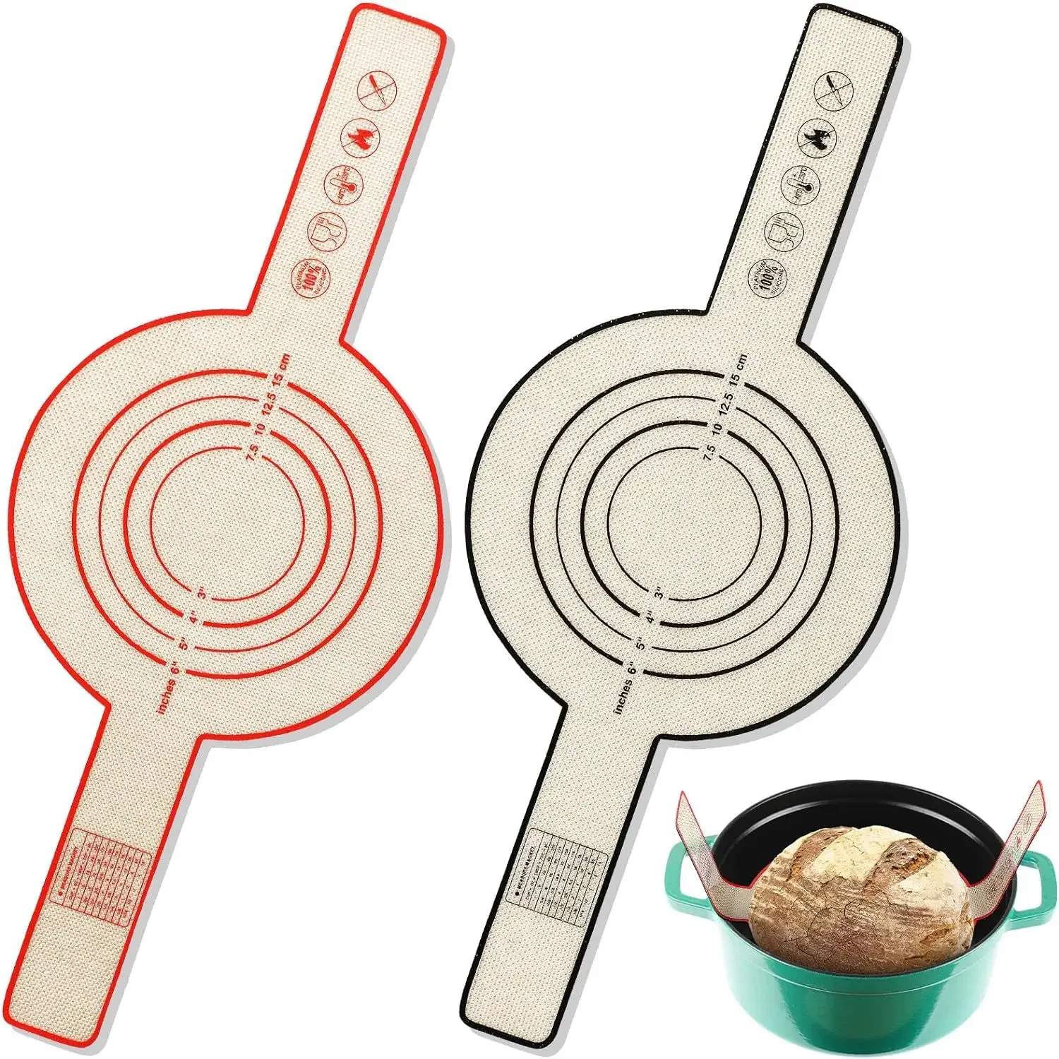 

Eco-Friendly Silicone Dutch Oven Bread Lifter with Long Handle for Easy Baking Silicone Baking Mat