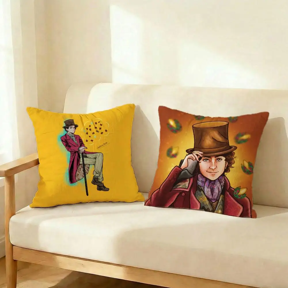 Movie Wonka Cushion Cover Decorative Cushions Covers Cover Sofa 50x50 Pillow 4 Piece 45x45 40x40 Pillowcase