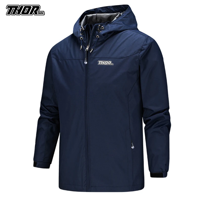 THORSOL Bike Rain Jacket Men Road Cycling Waterproof Jacket Autumn Bicycle Clothes MTB Windbreaker
