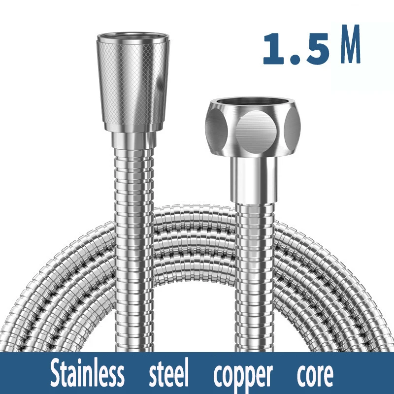 1m/1.2m/1.5m Shower Hose Stainless steel copper core , Universal Handheld Shower Head Hose,Fits G1/2 Standard Interface