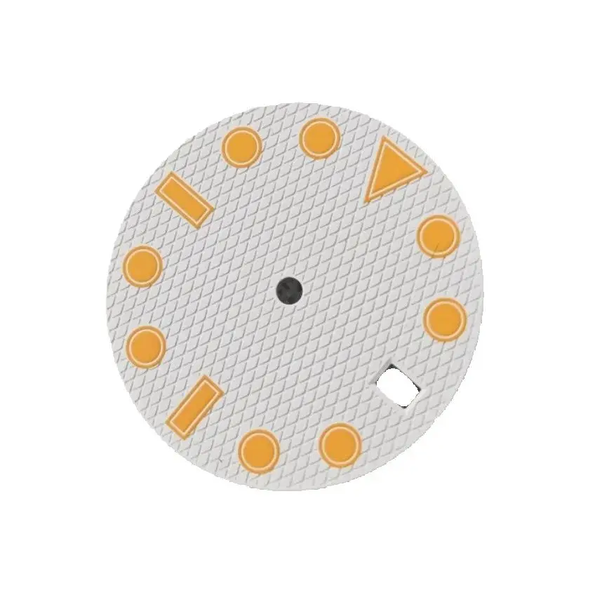 NH35 Dial lozenge pattern Vintage Dial Black White Light Gray Green Luminous Dial 28.5mm Fits NH35 Movement Watch Accessories