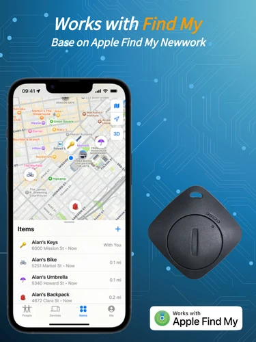 Imagen 2 del producto AiYaTo Bluetooth Gps Tracker Tag Key Finder Airtag funciona con Apple Find My Global Network Air Tag Locator Itag para IOS para bolsas