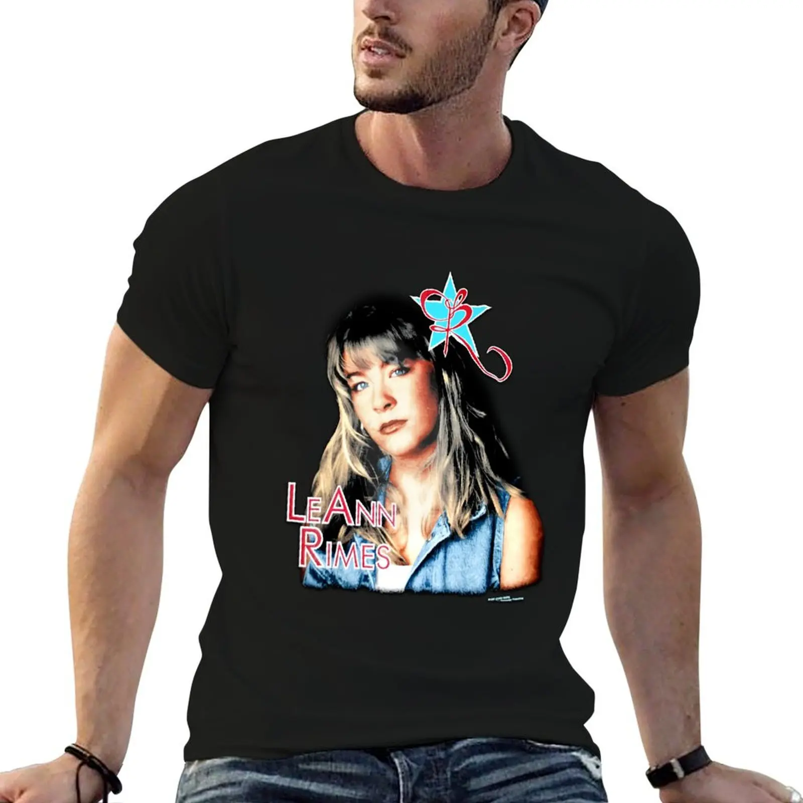 

1996 LeAnn Rimes Vintage One Way Ticket (Because I Can) Era Blue Album Promo Classic 90_s T-Shirt