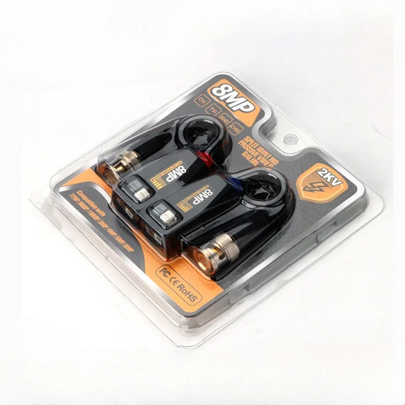 1Pairs 8MP BNC Video Balun Connector Transmission Twisted Pair Transmitter Cctv Cable Support HD 8MP AHD/CVI/TVI Camera
