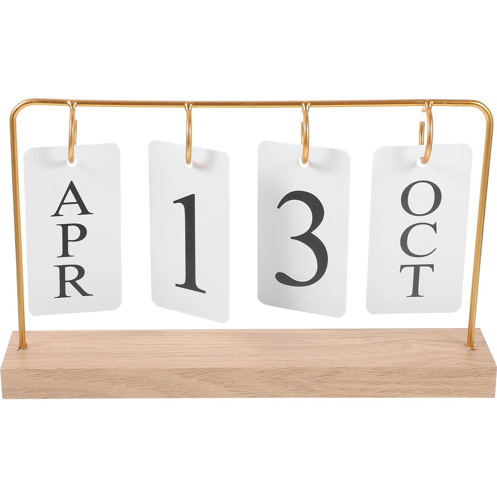 

Perpetual Calendar Standing Desk Reusable Office Decor Household Ornaments Flip