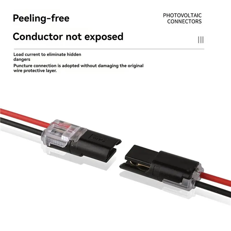 DT17 150PC 2Pin Way Plug Wire Cable Snap Connectors Electric Wire Double-Wire Plug-in Connector with Locking Buckle