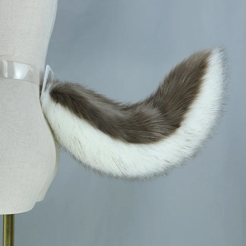 Simulation Shiba Inu Ear Headwear Plush Animal Cosplay Accessories Kahaki Headband Tail Girls Kawaii Lolita JK Costume Props