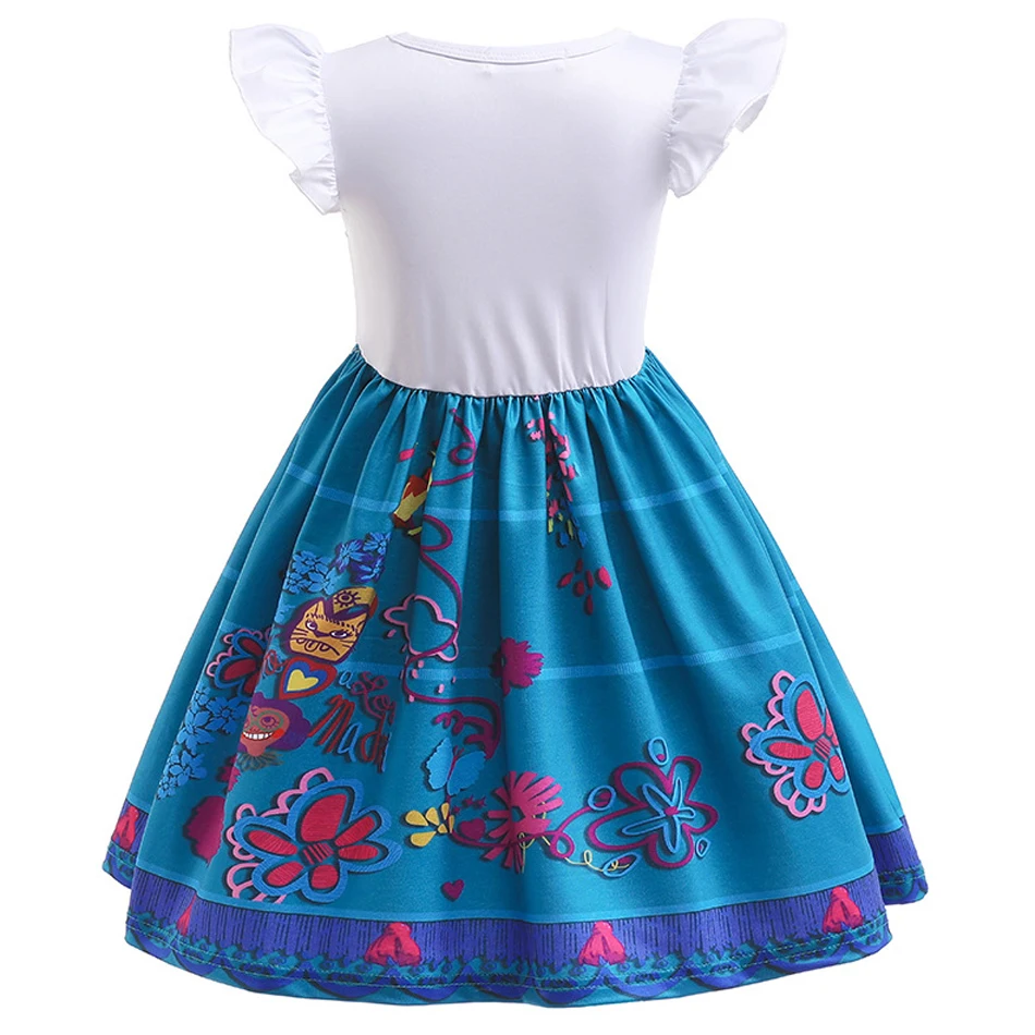 Mirabel Isabela Cosplay Princess Dress Kids Encanto Charm Costume Girls Halloween Children\'s Day Birthday Party Holiday Clothes