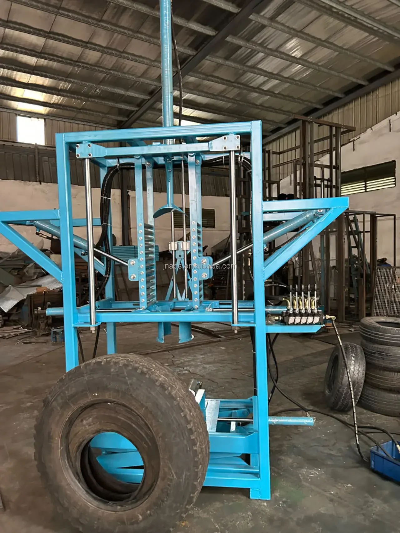 Transporte maciço hidráulico do pneu, conexão dobro-tripla