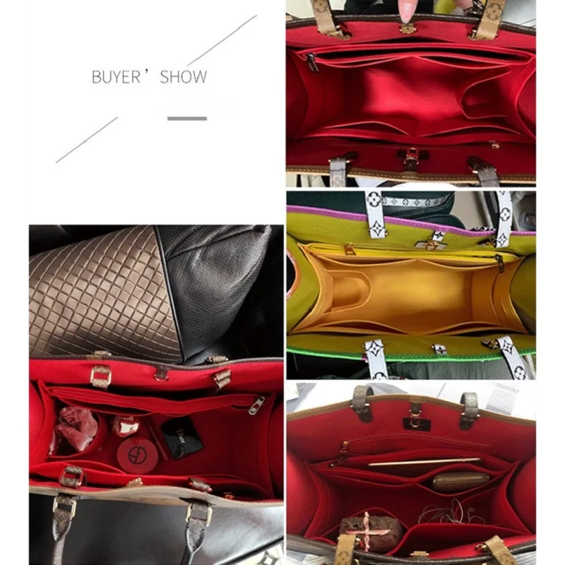 【Only Sale Inner Bag】Bag Organizer Insert For Lv Tote ON THE GO Onthego OTG Organiser Divider Shaper Protector Compartment