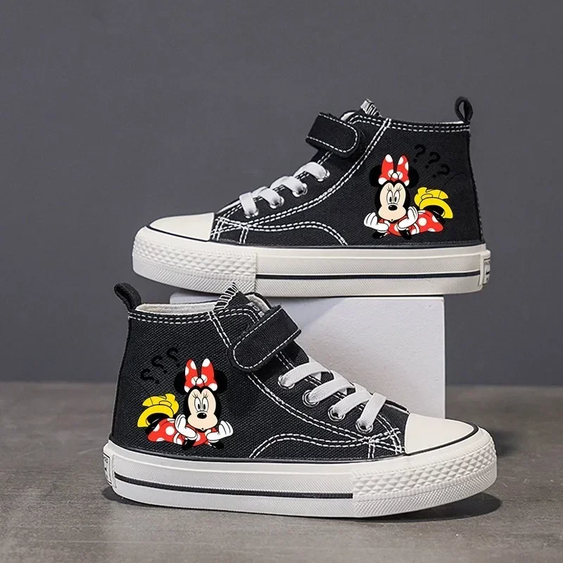 Canvas High-top Low shoes Mickey Mouse Clubhouse Love Girl Boys Kids disney Shoes Casual Cartoon comfort Children Print Shoes 54