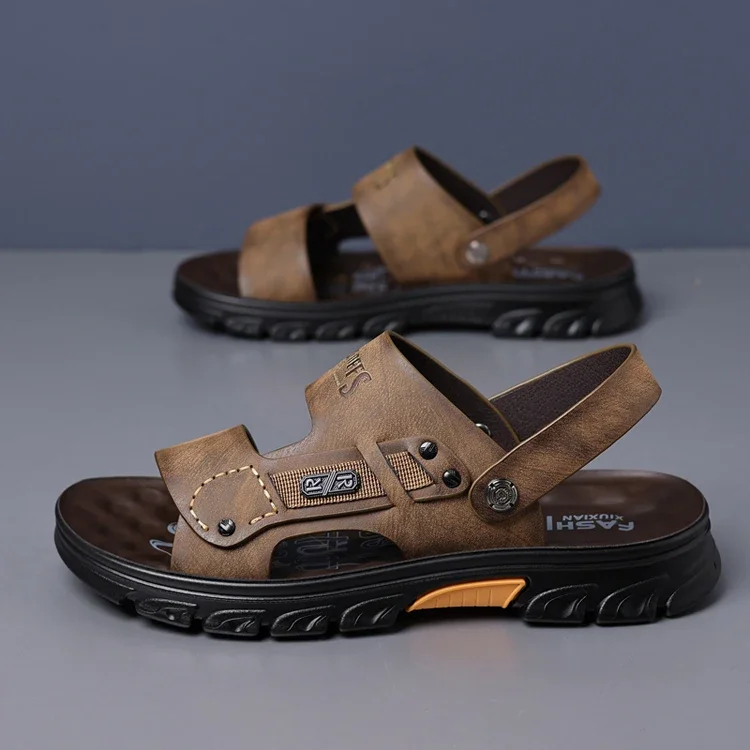 Modische Herren-Sandalen mit weicher Sohle für den Sommer, Outdoor-Doppelnutzung, bequem, strapazierfähig, atmungsaktiv, Strandschuhe-HW80193 – Detail 10
