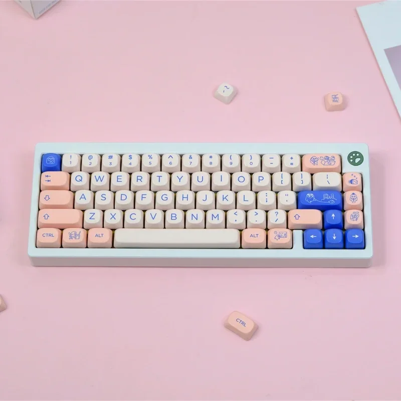 1 Set GMK 129 Keys Poco Keycaps Double Shot PBT MOA Profile Keycap for MX SWitch Mechanical Gaming Keyboard Custom ISO