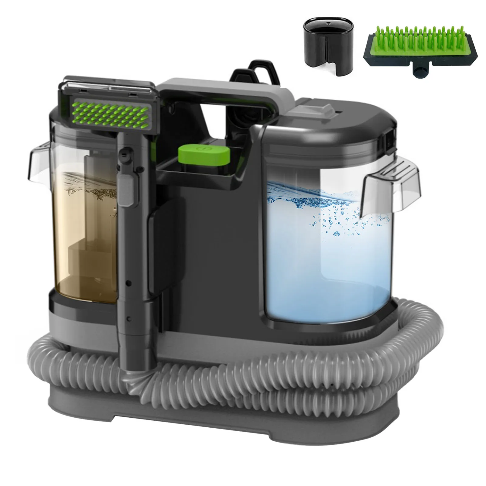 Nettoyeur de tapis portable 750W, machine de nettoyage des taches tout-en-un pour canapé, tapis, moquettes et rideaux, aspiration puissante humide/sèche