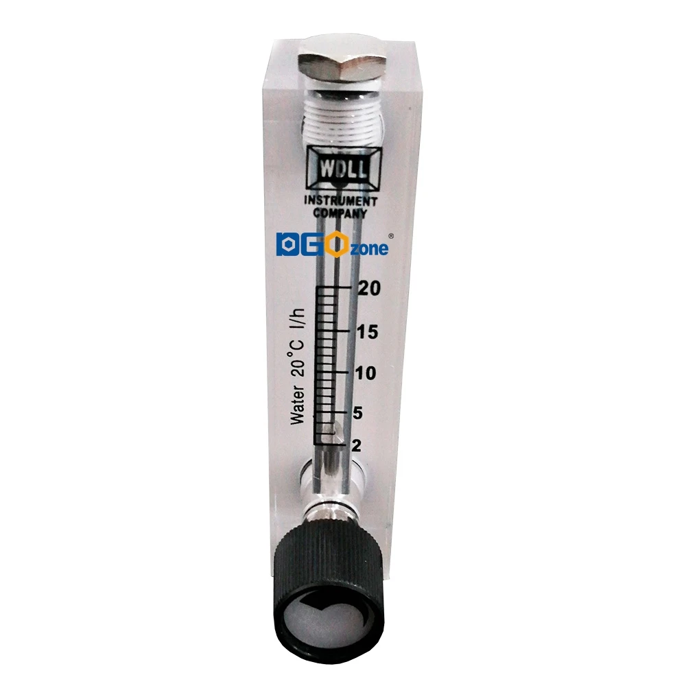 Plastic Water flow meter Panel water flowmeter with valve 2-20LPH 4-40LPH 6-60LPH 10-100LPH DGOzone