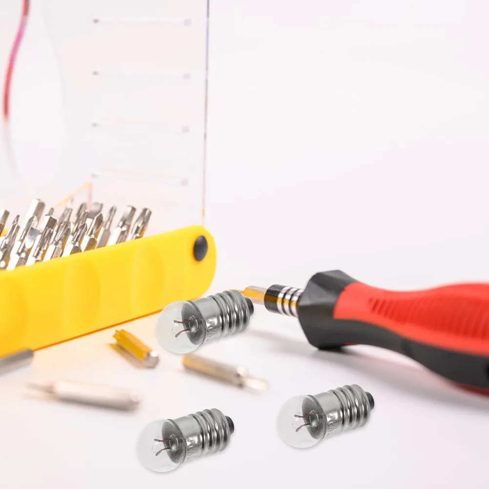 20Pcs Small Lamp Bulbs Experiment Lighting Stable Illumination Threaded Screw Base for Science Projects Flashlight Parts