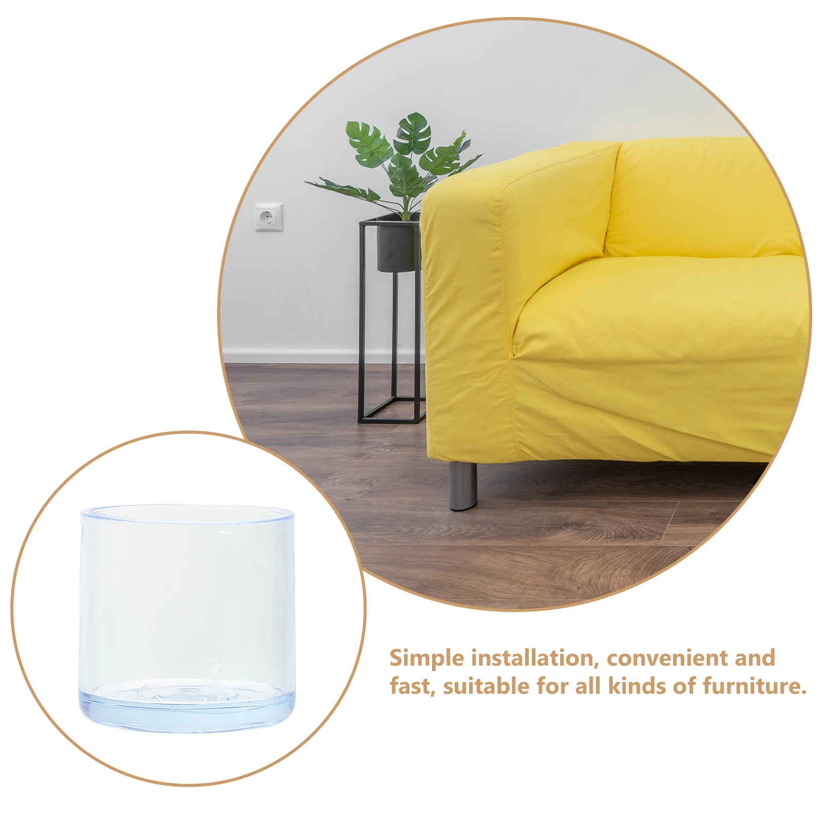 

30 Pcs Furniture Leg Protectors Clear Chair Casters Floor Protection Cups for Hardwood Chairs Feet Covers Reduces Noise