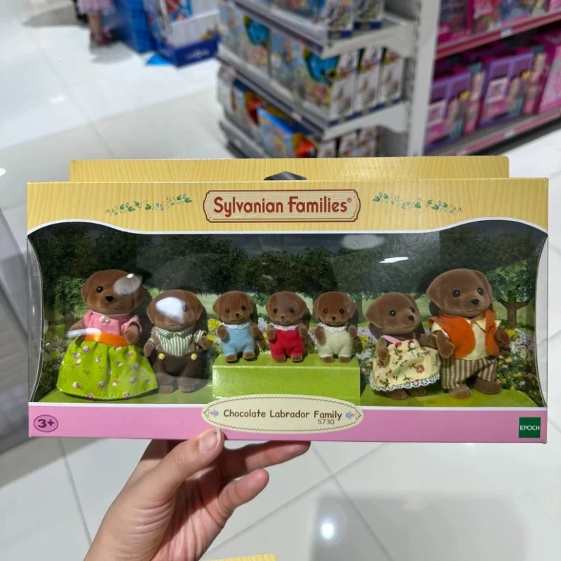 

Лидер продаж, оригинальная детская аниме-фигурка Sylvanian Families, семейная флокированная кукла Лабрадора, украшение, модель, коллекция игрушечных украшений