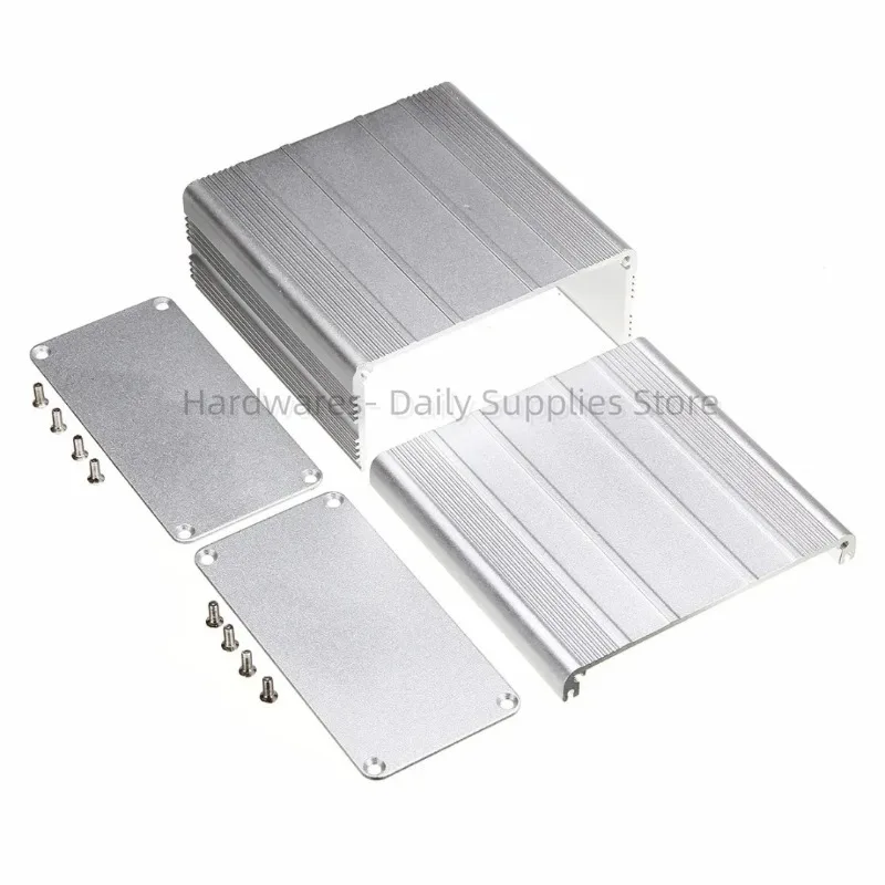 1pc Aluminum Enclosure Case Silver DIY Electronic Project PCB Instrument Box  100x100x50mm