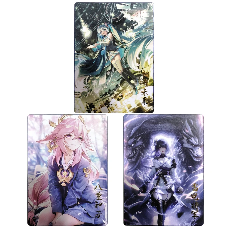 Goddess Story Limited Card Anime Yae Miko Beelzebul Hatsune Miku Cartoon Game Collection Card Rare Flash Card Birthday Gift