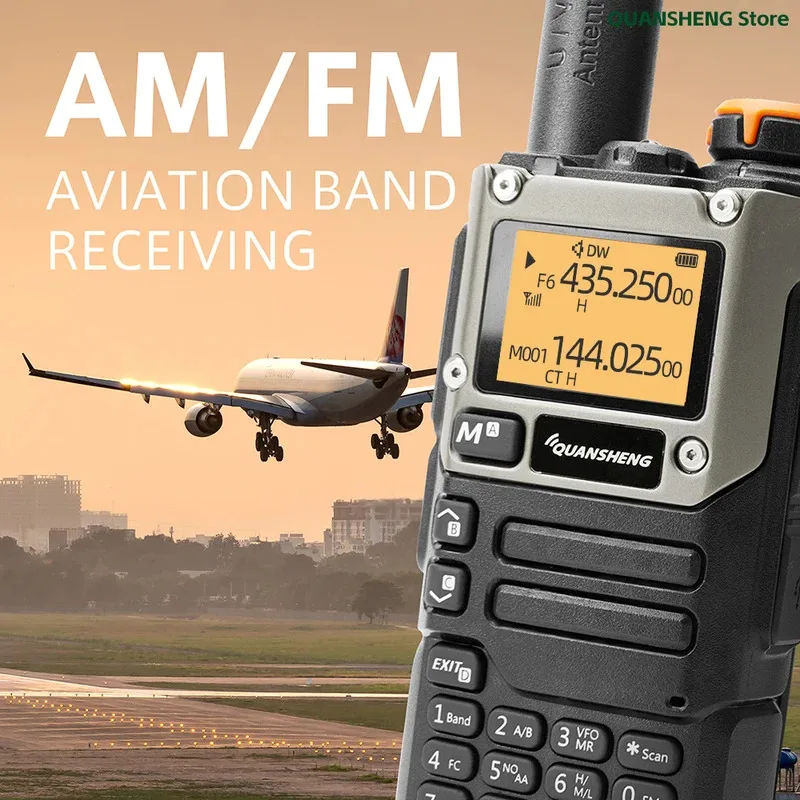 Quansheng UV K5 8 Walkie Talkie Am การสื่อสาร Fm Two Way เครื่องรับวิทยุ Ham สมัครเล่นระยะไกลไร้สายชุด Transceiver