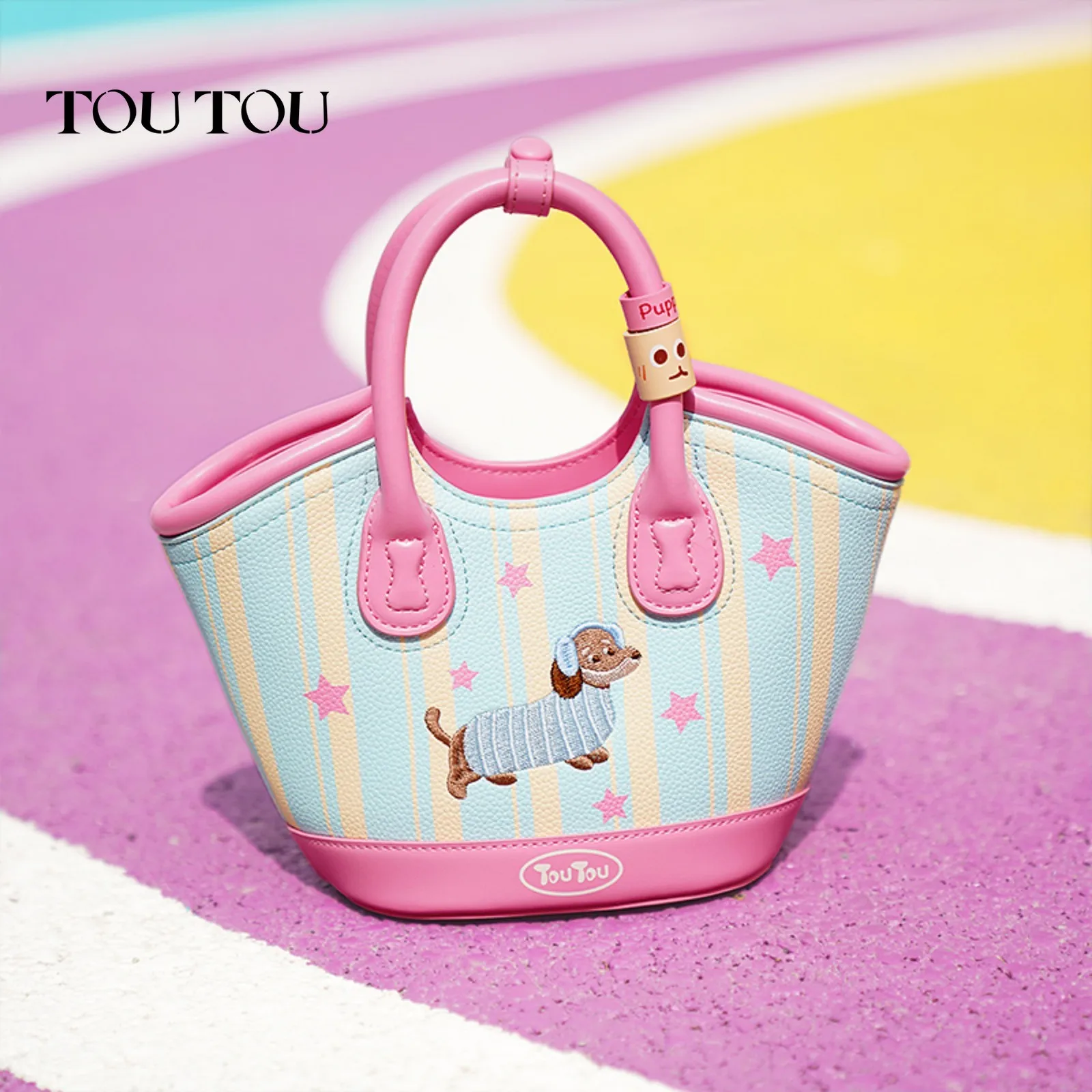 

TOUTOU Women Vegetable Baskets Bag Adjustable Shoulder Strap Star Pendent Mother's Day Gift Pu Leather Luxury Designer Handbag