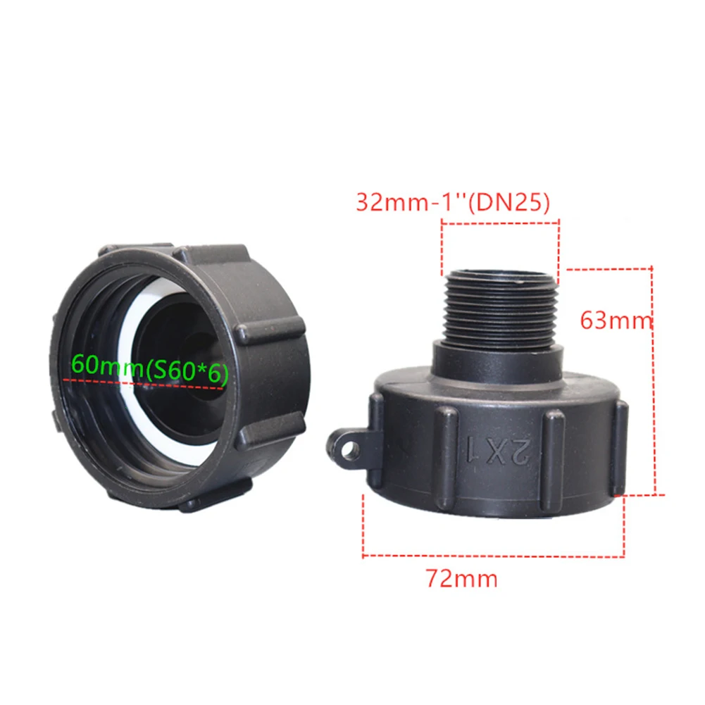 Adattatore per contenitore nuovissimo Contenitore IBC Filettatura convenzionale Facile scarico Irrigazione industriale Plastica robusta