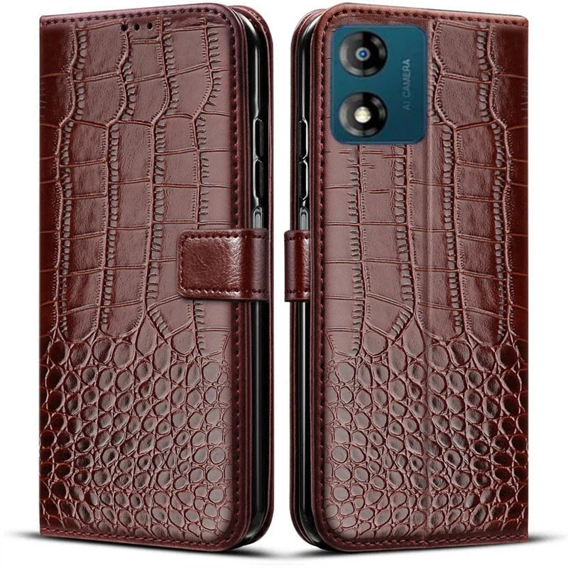Funda de cuero con tapa para Motorola Moto E13, carcasa para MOTO E13, funda para teléfono