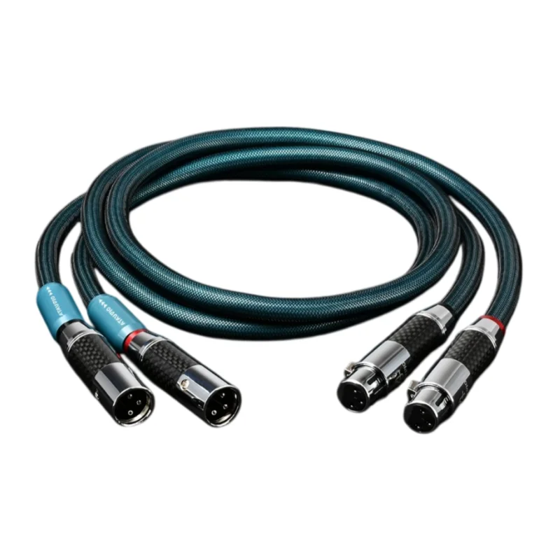 【157】HiFi XLR Audio Cable Hi-end 8N OCC Silver-plated 2XLR Male to 2XLR Female Balanced Adapter Wire for Microphone Amplifier