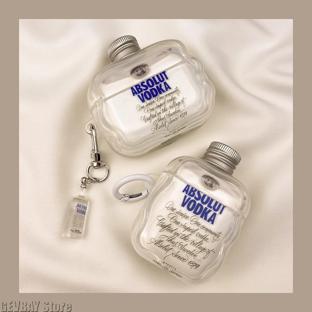 Funda Vodka Airpods 4, funda de 4. a generación, Airpods Pro 2, Compatible con funda para auriculares Apple de 3. a generación