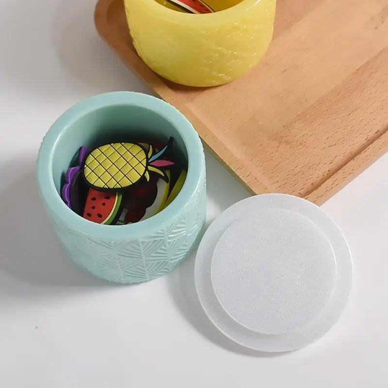 A52E Soft Silicone Storage Box Mold Embossed Pattern Tabletop Container Resin Casting