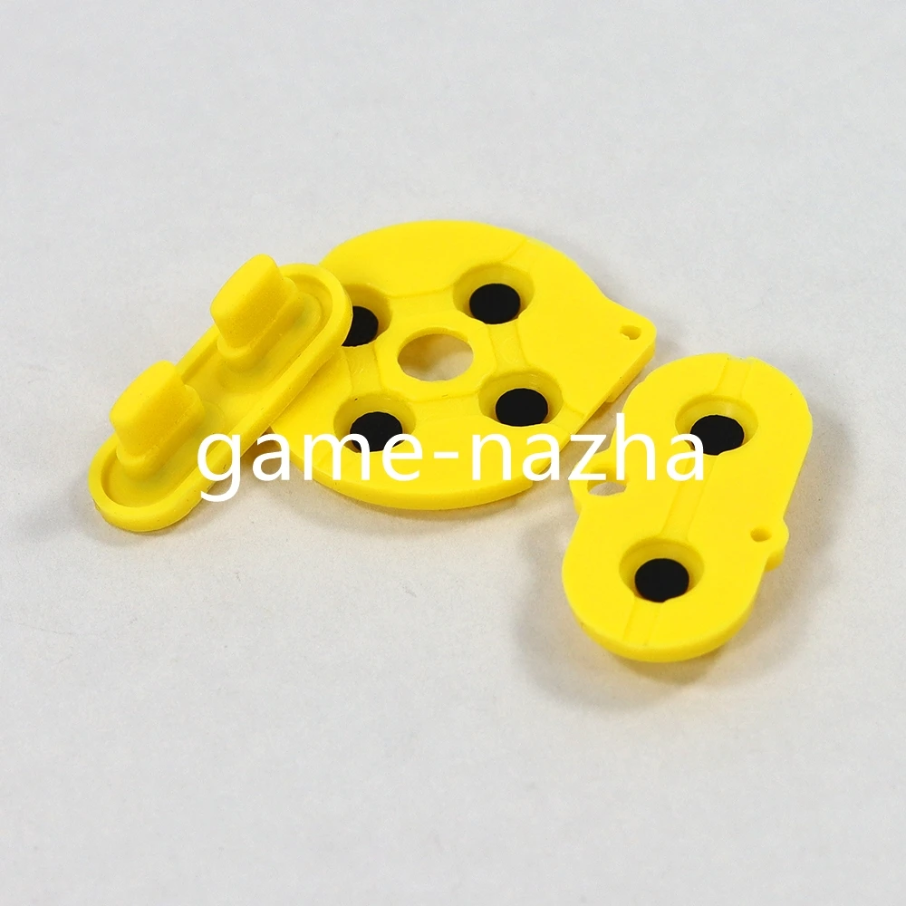 25 juegos de botones conductores de goma coloridos de 8 colores AB d-pad para botones de teclado de selección de inicio de silicona GBC