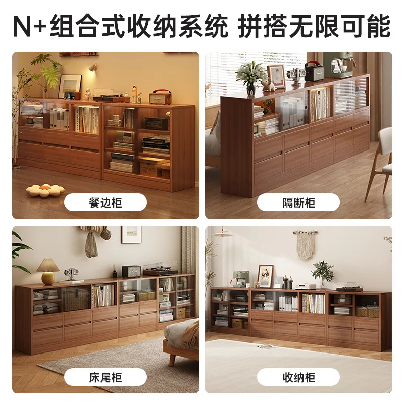 Chinese floor-to-ceiling combination rack, living room against the wall dust locker