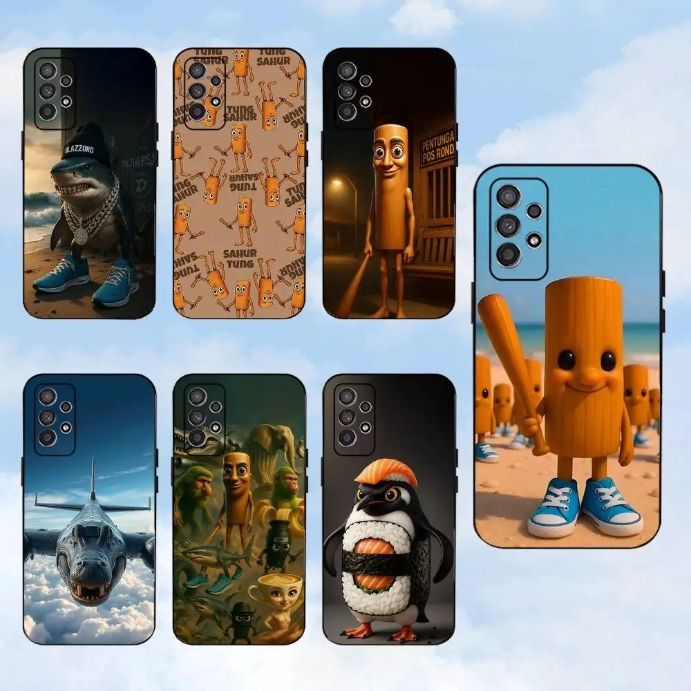 

B-Brainrot Tralalero Phone Case For Samsung S25,S24,S23,S22,S21,S20,S10,Ultra,Plus,Lite,FE,Soft Silicone Black Cover