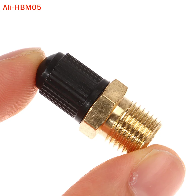 (HB05)1PC Air Compressor Tank Fill Valve Hexagonal Brass Tank Fill Valve M8/M10 Threaded Valve Core DIY Accessory
