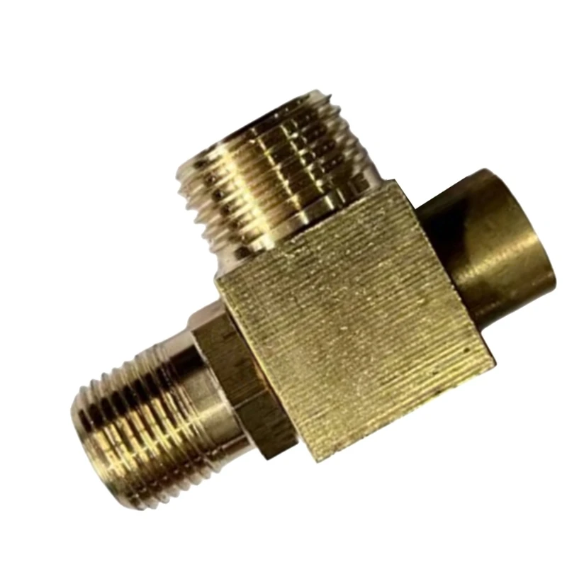 Valvole ritegno per compressore d Connettore per tubo filettato a 3 porte in rame Resistente