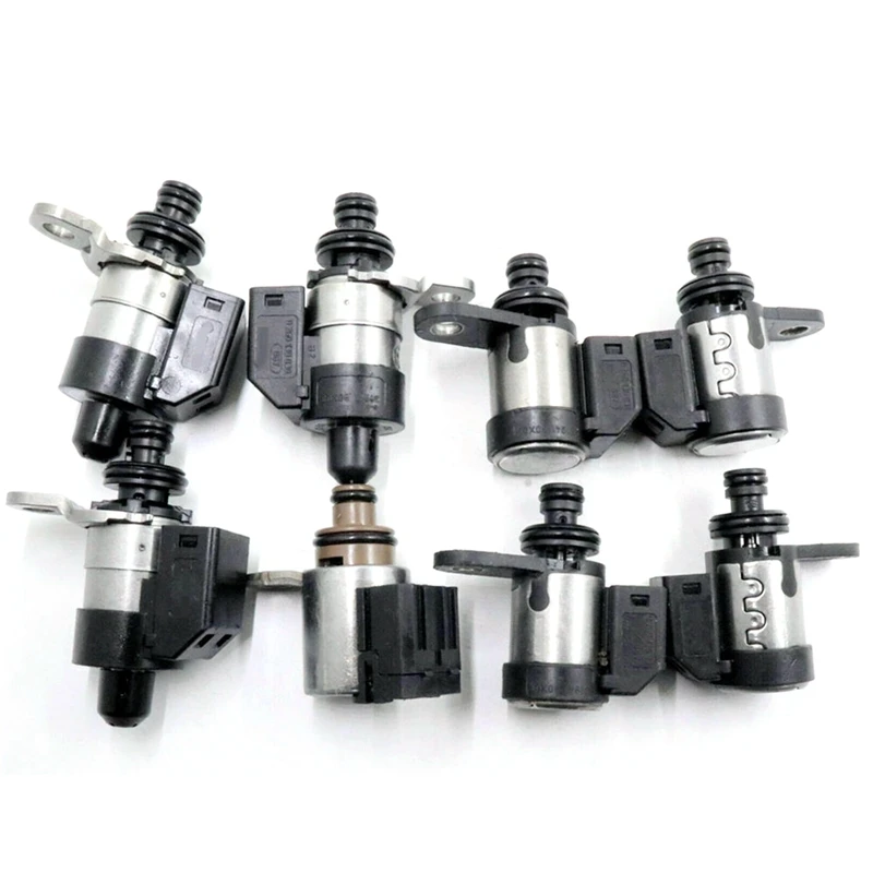 8PCS Transmission Solenoid Kit 5EAT For 5-Speed Subaru Exiga Impreza Legacy Outback Forester Tribeca 31705-AA430