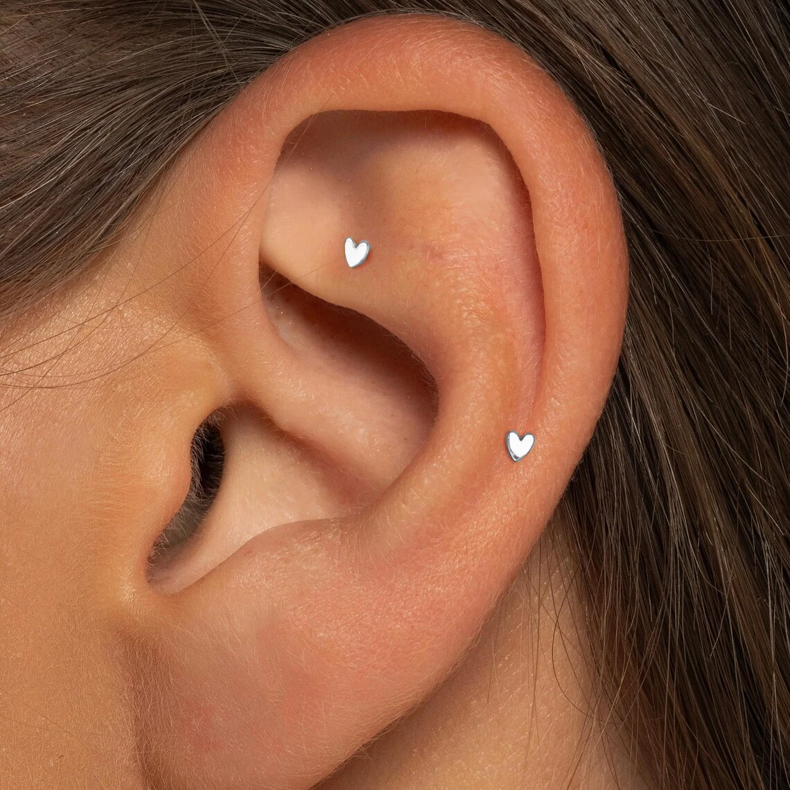 CANNER 1PC 새로운 S925 스털링 실버 하트  - Tragus Flat Back 리뷰 및 가격