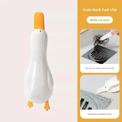 Cute Duck Garbage Clip for Bathroom Hair Cleaning with Multiple Functions Household Cleaning Tools & Accessories