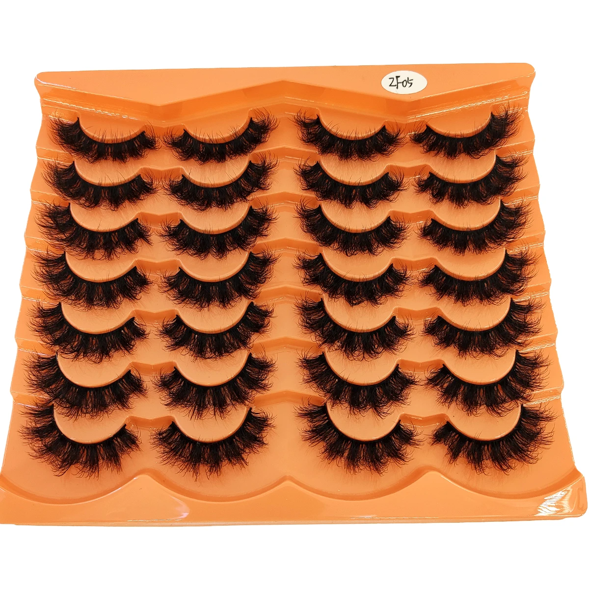 Neue 14 Paar Katzenaugen-Wimpern, lange Wimpern, Katzenaugen-förmige dünne Wimpern mit langen und dicken falschen Wimpern am Ende