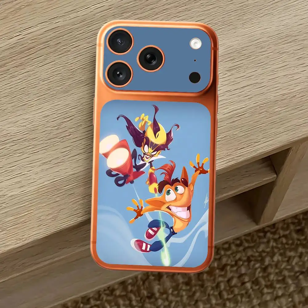 Game C-Crash B-Bandicoot For IPhone 17 Pro Pro Max Full Body Skin Decal Max Color Rear Protective Sticker