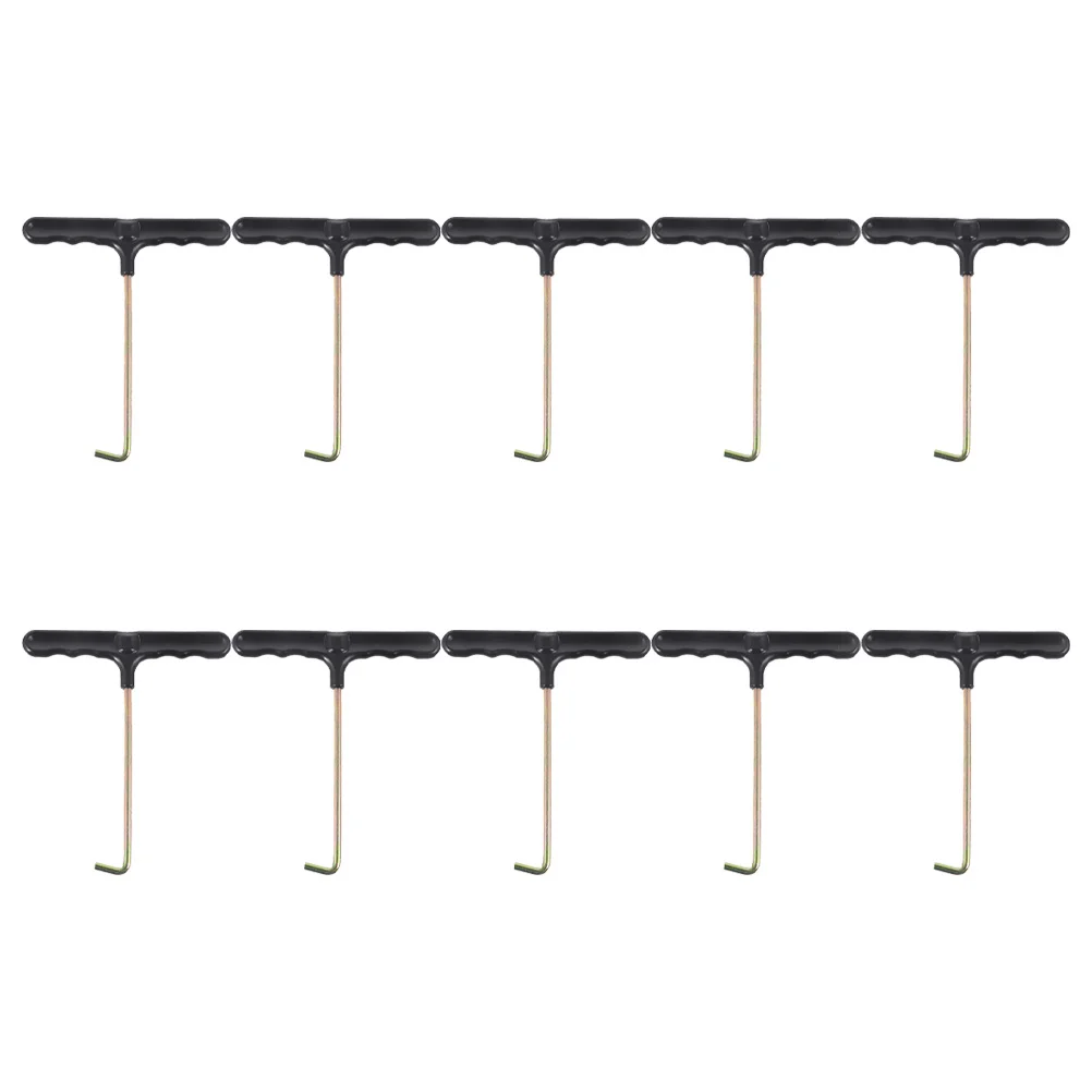 

10 Pcs Trampoline Installation Tool Portable Spring Puller Hook Stainless Steel Assembly Shaped Plastic Wire Wrapped